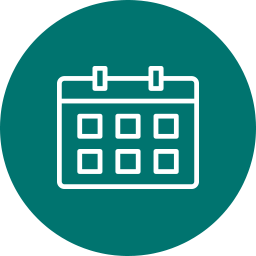 An icon of a monthly calendar.